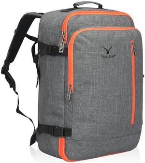 Hynes Eagle Carry on Backpack 38L Large Travel Backpack for Women Flight Approved Weekender Bag Laptop Backpack Men 15 inches Orange Grey 2023