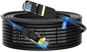  Cat 8 Ethernet Cable, 60ft Heavy Duty High Speed