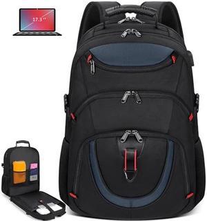 Laptop Backpack 17 Inch Waterproof Extra Large TSA Travel Backpack Anti  Theft College School Business Mens Backpacks with USB Charging Port 17.3  Gaming Computer Backpack for Women Men Black 45L 