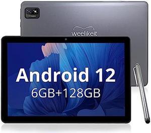 weelikeit Android Tablet 10 inch 6GB RAM 128GB ROM Tablet PC Octacore Processor 6000mAh Battery Fast Charge 813MP Camera 5G WiFi Bluetooth GPS Gaming Reading Google Touchscreen Tableta