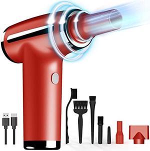 VNPONV Compressed Air Duster,Brushless Motor 120000RPM 4 Gear Electric Air Can for Computer Keyboard Cleaning,Battery Life>50Mins,10W Fast Charging Good Replace Compressed Air Can(red)