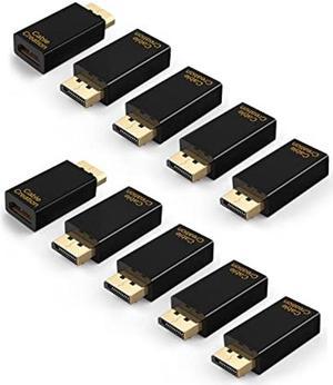 CableCreation DisplayPort to HDMI Adapter 10 Pack, 1080P Gold Plated DP to HDMI Adapter (Male to Female) 1.3V, Uni-Directional Display Port to HDMI Adapter