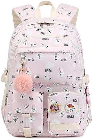 Laptop Backpacks 15.6 Inch School Bag College Backpack Anti Theft Travel  Daypack Large Bookbags for Teens Girls Women Students (Pink)