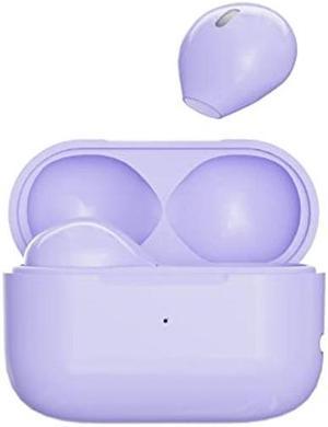 Loluka Purple Sleep Earbuds Invisible Earbuds True Wireless Stereo HiFi Music Waterproof Mini in-Ear Discreet with Charging Case,5.2 True Wireless Earbuds Bluetooth Earphones