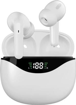Wireless Earbuds,Air Buds Pod Bluetooth 5.3 Headphones Noise Cancelling Air Bud Pro Stereo Earbud in-Ear Ear Buds Built-in Mic IPX7 Waterproof Earphones Sport Headsets for iPhone/Samsung/Android