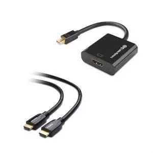 Cable Matters Active Mini DisplayPort to HDMI Adapter Supporting Eyefinity Technology 4K Resolution & Premium Certified HDMI Cable