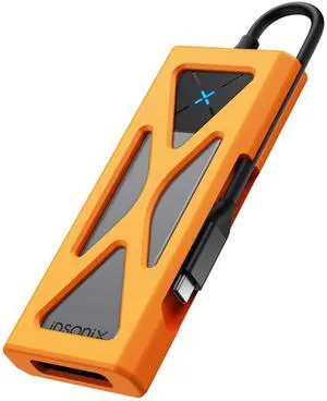 iDsonix M.2 Enclosure Adapter NVMe Enclosure [Integrated Design with Heavy-Duty Protector], NVMe to USB C 10Gbps, M.2 to USB 3.2 Gen2 with UASP Trim, SSD Enclosure Support M.2 NVMe PCIe & AHCI SATA