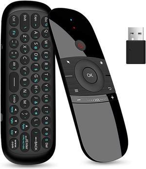WeChip W1 Universal TV Remote Air Mouse, Wireless Keyboard Fly Mouse 2.4GHz Connection Air Remote Keyboard Mouse for Android TV Box/PC/Smart TV/Projector/HTPC/All-in-one PC/TV (w1)