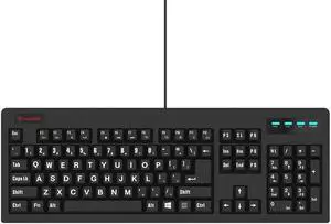 vitalASC New 104-Key Large Print USB Wired 7ft, Spill-Resistant, Sleek Black, Durable Keyboard for Laptop, Mac, TV, and Computer (Black) vitalASC New 104-Key Large Print USB Wired 7ft, Spill-Resistant, Sleek Black, Durable Keyboard for Laptop, Mac, TV, and Computer (Black)