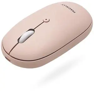 Macally Wireless Bluetooth Mouse - Strong Connection - Quiet, Comfortable, Rechargeable Mouse for MacBook Air/Pro, Mac, iMac, Apple iPad - Wireless Mouse for Laptop, Windows PC Desktop