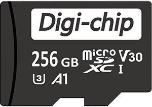 256GB Micro SD Memory Card for Samsung Galaxy M04 M14 M54 A14 A34 A54 F04 F14 Class 10 UHS1 U3 MicroSDXC 256GB DigiChip High Speed 90mbs V30 Memory Card