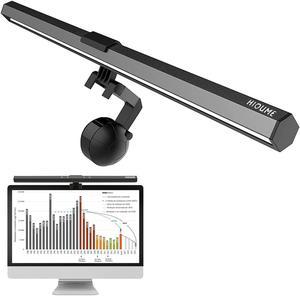 HIOUME Monitor Light Bar, USB Powered LED Computer Light for Desk/Office/Home, 3 Adjustable Color Temperature, 10 Dimming Brightness Levels, No Screen Glare, Black