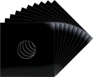 (10 Pack) 12 inch LP Black Record Jacket Covers - with Hole to View Center Label - Protect Your Vinyl #12JWBKHH