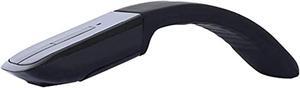 Bluetooth Arc Mouse, Wireless Curved Touch Mouse without USB Nano Receiver, Portable Foldable Mouse, Mini Optical Computer Mice for PC Laptop iPad Macbook Tablet Smart Phone - G1-Black BT Mouse