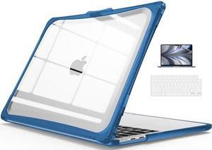 IBENZER Hexpact Compatible with M2 2024 2023 2022 MacBook Air 13 inch case A2681, Heavy Duty Case&Keyboard Cover&Screen Film for M2 Mac Air 13.6 in with Touch ID, Navy Blue,HPE-AT13-KK-NVBL+2