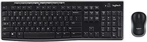Logitech K270 Wireless Keyboard and M185 Wireless Mouse Combo -- Keyboard and Mouse Included, Long Battery Life (Black with Mouse)