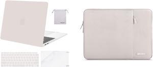 MOSISO Compatible with MacBook Air 13 inch Case 2018-2022 Release A2337 M1 A2179 A1932, Plastic Hard Case&Vertical Bag with Pocket&Keyboard Cover&Screen Protector&Storage Bag, Rock Gray