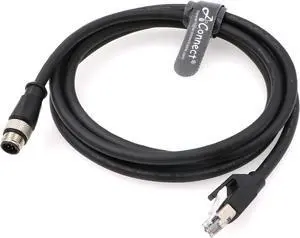 M12-A-Code-RJ45-Ethernet-Cable for Cognex DM300 M12 8-Pin A-Code Male to RJ45 for Industrial Camera 6.6Ft|2M