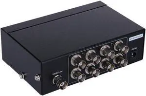 AuviPal 8-Port (1 Input 8 Output) BNC Video Splitter Box 1080P Coaxial Distributor Amplifier for Video Monitoring System CCTV Security Camera