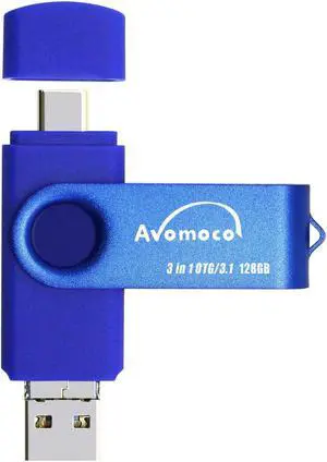 AVOMOCO 3.1 256GB 3 in1 High Speed Photo Backup Flash Drive for Android Phones wtih Type C/Micro Port&Tablets&PC. Photo-Stick-for Samsung Phones,LG,Google,Hua Wei.Moto, one Plus.etc