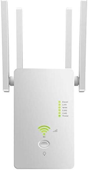 WiFi Range Extender Signal Booster Covers Up to 2640 Sqft and 25 Devices Up to 1200Mbps Dual Band WiFi Repeater with Ethernet Port Internet Booster for Home