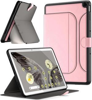 Poetic Explorer Magnetic Folio Stand Case Designed for Google Pixel Tablet (2023), Magnetic Fidget Mount Case for Google Pixel Tablet, Light Pink