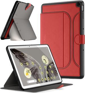 Poetic Explorer Magnetic Folio Stand Case Designed for Google Pixel Tablet (2023), Magnetic Fidget Mount Case for Google Pixel Tablet, Dark Red