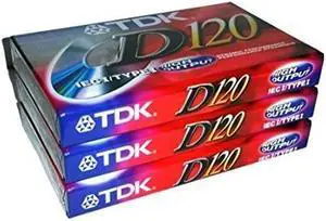 TDK Audio Cassette Tapes, 3 Pack, Red, 180 Minutes, Cassette