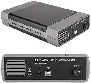 Wendry 5.25in Hard Drive Enclosure, Portable External Drive, Optical Drive Box External USB2.0 SATA Interface Computer Accessories(US)