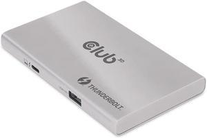 Club 3D CSV-1580 Thunderbolt 4 5-1 Hub with Smart Power Max 60W Charging for Laptop, 8K @30Hz or Dual 4K@60Hz