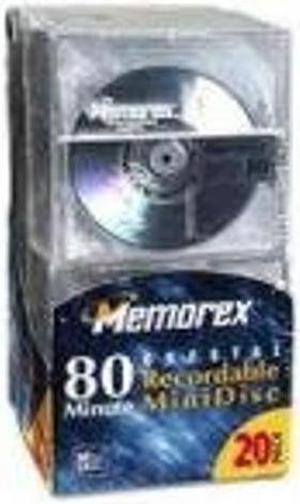 MEMOREX 1520-2200 MD80 MiniDisc - Pack of 20