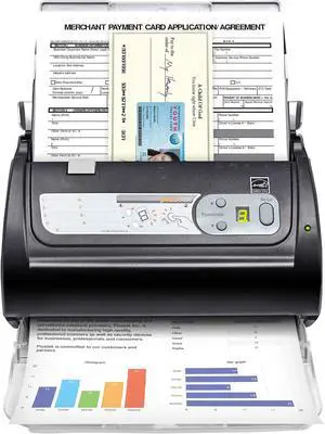 Plustek PS188 High Speed Double-Sided Color Document Scanner, with Automatic Document Feeder (ADF), 30 Pages Per Minute, Support Windows 7/8/10/11