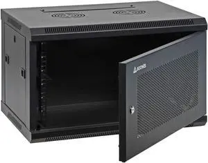 Aeons 6U Professional Wall Mount Network Server Cabinet Enclosure 19-Inch Server Network Rack with Vented Door 16-Inches Deep Black (Fully Assembled)