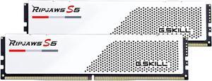 G.SKILL Ripjaws S5 Series (Intel XMP 3.0) DDR5 RAM 64GB (2x32GB) 5600MT/s CL30-36-36-89 1.25V Desktop Computer Memory UDIMM - Matte White (F5-5600J3036D32GA2-RS5W)