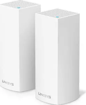 Linksys Velop Mesh Home WiFi System, 4,000 Sq. ft Coverage, 40+ Devices, Speeds up to (AC2200) 2.2Gbps - WHW0302