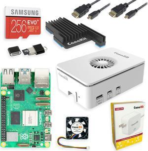 CanaKit Raspberry Pi 5 Starter Kit MAX - Turbine White (256 GB Edition) (8GB RAM)