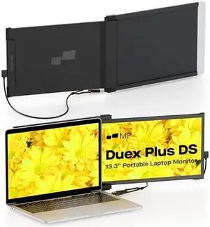 Duex Plus DS Portable Monitor - 2024 Mobile Pixels 13.3" FHD 1080P Laptop Monitor, USB Type-C/HDMI Plug and Play Laptop Monitor Extender for 13"-14.5" Laptops, Windows/macOS/Android/Switch Compatible