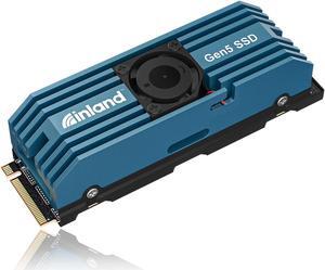 INLAND TD510 2TB PCIe 5.0 M.2 SSD Gen5 x 4 232-L 3D TLC NAND NVMe 2280 Internal Solid State Drive Gaming SSD with Heatsink & DRAM