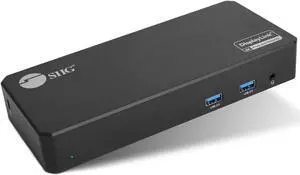 SIIG USB-C Universal Laptop Docking Station, Hybrid Triple 4K Monitor,DisplayPort + HDMI,100W PD Charging,6X USB 3.0,Gigabit Ethernet,3.5mm Headset,TB 3 Compatible,for Windows and Mac JU-DK0J11-S1