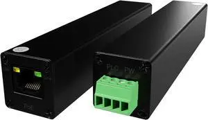 Mini Size 800m 2600ft PoE LAN Extender Over Twisted UTP kit BNC or Copper Wire - PoE Camera or Other Remote Ethernet Device Repeater Booster Bridge - Extended Temp Range - BNC to 2PIN adapters in Set
