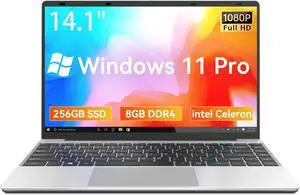 ANTEMPER 14.1 Inch Laptop, Windows 11 Laptop Computer, Intel Celeron N4020C(up to 2.8GHz), 8GB RAM 256GB SSD, Full HD 1920x1080, Mini HDMI, USB3.0, Webcam, TF Card, Type-c, 5000mAh Battery, Silver ANTEMPER 14.1 Inch Laptop, Windows 11 Laptop Computer, Intel Celeron N4020C(up to 2.8GHz), 8GB RAM 256GB SSD, Full HD 1920x1080, Mini HDMI, USB3.0, Webcam, TF Card, Type-c, 5000mAh Battery, Silver