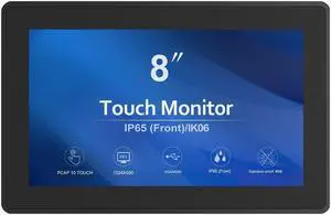 GreenTouch 8 Inch Open Frame 1024x600 HDMI PCAP Touch Monitors for Consumer, Retail POS, and Hospitality Markets
