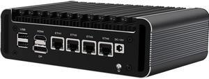HKUXZR Firewall Appliance Mini PC, Intel Celeron N5105 Quad Core 4xIntel I226 2.5G Ethernet VPN Router PC AES-NI HDMI DP NO RAM NO SSD