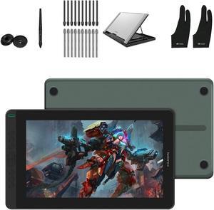 HUION KAMVAS 13 Graphics Drawing Tablet Monitor with Screen Full Laminated Battery-Free Stylus 8192 Pressure Sensitivity Tilt 8 Express Keys Adjustable Stand 10pcs Felt Nibs