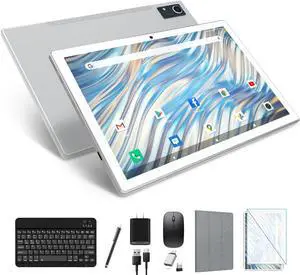 Latest Android 13 Tablet, Octa-Core Processor+128GB+16(8+8 Expand) GB, 10.1 inch Tablet with 8000mAh Battery, 1280x800 HD Screen, 5G WiFi, 21MP Camera, Tableta with Keyboard, Bluetooth, Mouse, Case