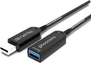 phoossno UL CMP Plenum Rated USB 3.1 Extension Active Optical Cableb10Gbps 131ft Compatible with Microsoft Azure Logitech and Polycom Camera Xbox Printer Touch Screen Kinect Oculus VR Intel RealSense