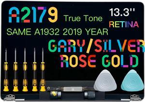 Seven Puppy Replacement 13.3 inches 2560x1600 Full LCD Screen Complete Top Assembly for Air Retina 13" 2020 A2179 EMC 3302 MVH22 MVH42 MVH52 MWTJ2 MWTK2 MWTL2 (Silver)
