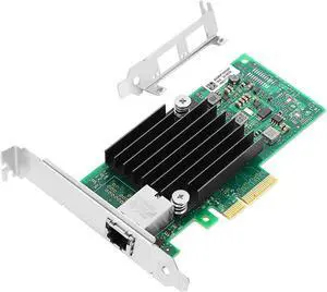 Vogzone 10Gb PCI-E NIC Network Card for Intel X550-T1,2.5GbE/5GbE/10GbE Copper Singe RJ45 Port,with Intel ELX550AT2 Chip,10GbE PCI Express 3.0 X4 Adapter Support Windows/Linux/VMware