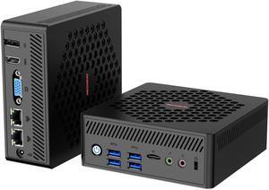 Fanless N100 Mini PC Firewall Micro Appliance,Intel 12th Alder Lake-N100 Dual Gigabit Ethernet Desktop Mini Computer 16GB DDR4 RAM 512GB NVME SSD,Home Office Business PC 4K Triple Display DP/HD/VGA