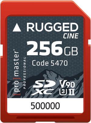 ProMaster SDXC 256GB Rugged(tm) Memory Card CINE UHS-II, (Model 5470)